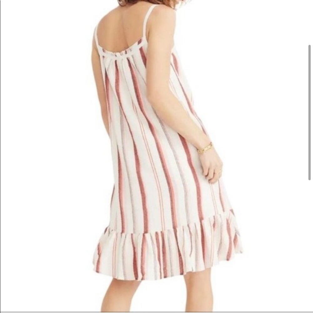Madewell Striped Trapeze Tank Dress in Rusted Clay - Picture 3 of 10